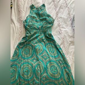 Halter open back maxi dress